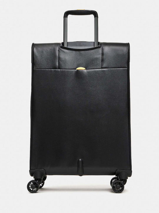 Mandarina Duck Eco Coated Medium Fabric Suitcase Black with 4 Wheels Height 67cm