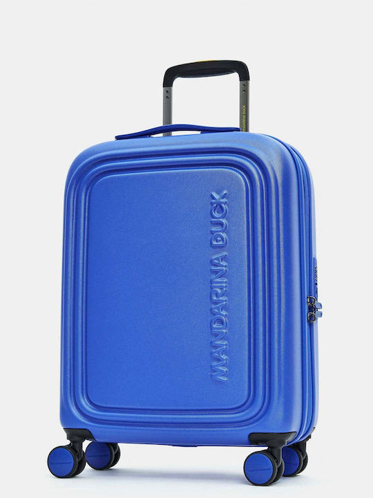 Mandarina Duck Logoduck Large Hard Suitcase Blue Royal with 4 Wheels Height 75cm
