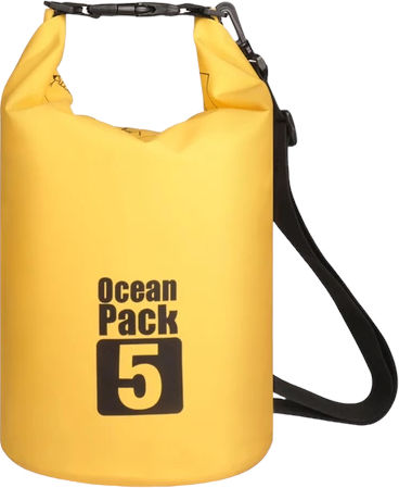 Waterproof Drybag Backpack Tecos 5 L Capacity Yellow Outdoor Activities