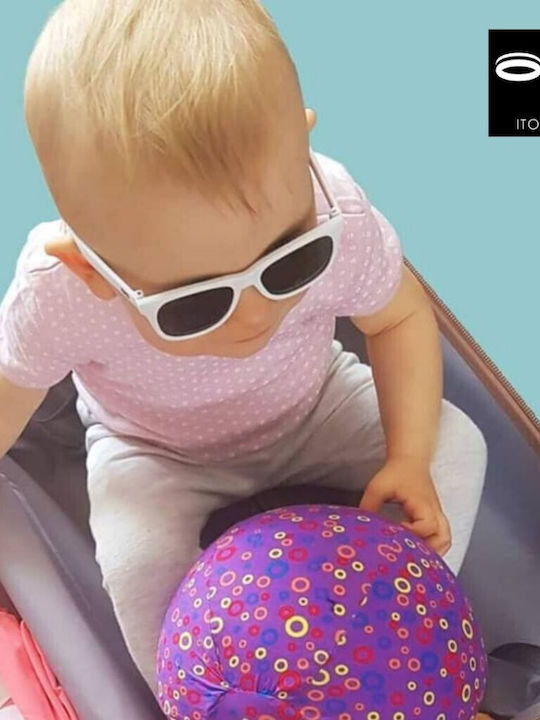 iTooTi Unbreakable Square Baby Kids Sunglasses with Polarized Lenses White for 6-24 Months