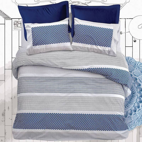 Makis Tselios Home Комплект Пухено Единично 160x240бр Boho Синьо 2бр
