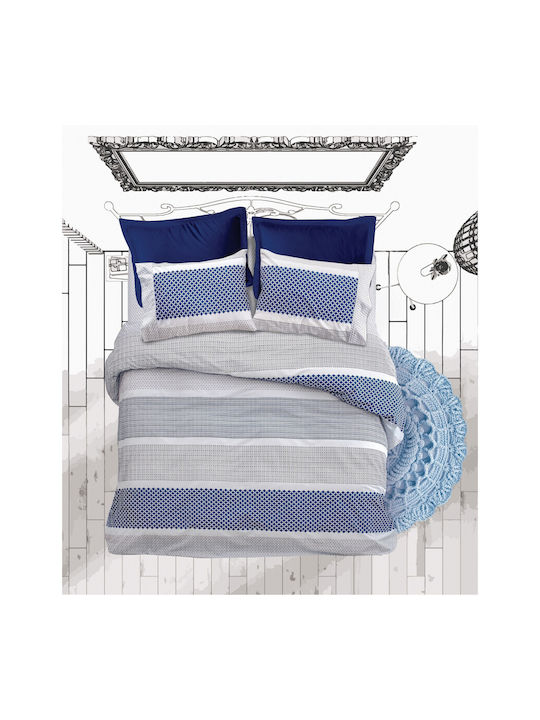 Makis Tselios Home Duvet Set Single 160x240cm Boho Blue 2pcs