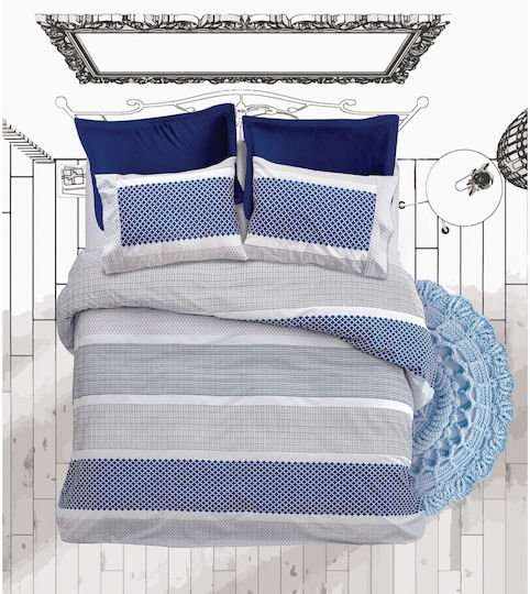 Makis Tselios Home Комплект Пухено Единично 160x240бр Boho Синьо 2бр