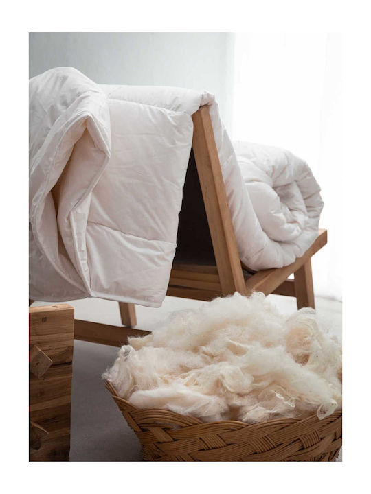 Vesta Home Bettdecke Großes Doppelbett Wolle 220x230cm Alpaca White 400 GSMGsm 12.5 togs Togs