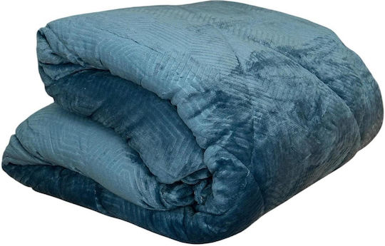 Linea Home Κουβερτοπάπλωμα Υπέρδιπλο 220x240εκ. Πετρόλ