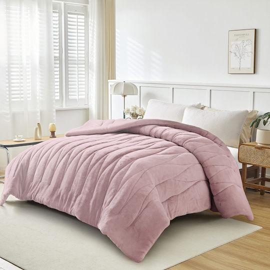 Liolios Home Комбинирано одеяло Куинсайз 240x260бр Doha Lt Pudra 350 г/м²Gsm
