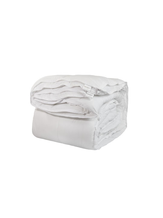 Mattex Pilotă Single cu Umplutură Microfiber 160x240cm Castor Alb