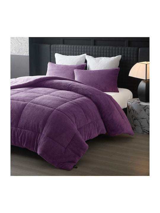 Liolios Home Κουβερτοπάπλωμα Μονό 160x240εκ. Cassiano Purple