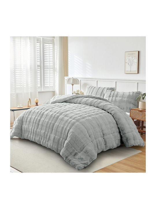 Liolios Home Duvet Cover Queen 220x240cm Tokyo Lt Grey