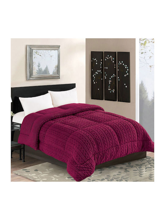 Silk Fashion Duvet Cover Queen 240x260cm Braid Bordeaux 780 GSMGsm