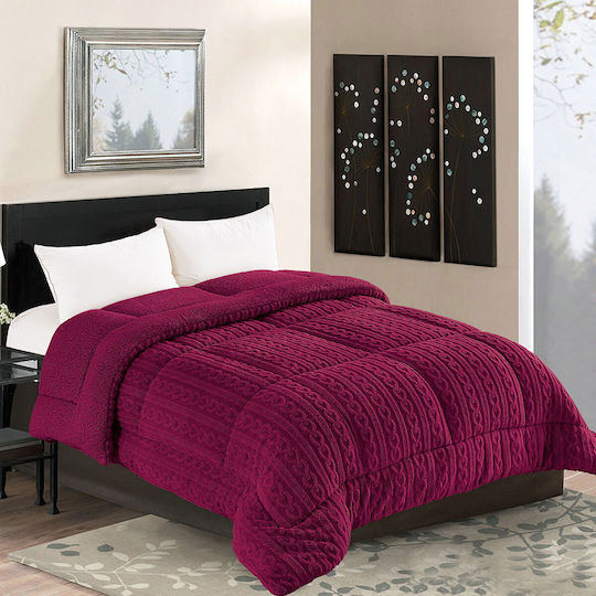 Silk Fashion Duvet Cover Queen 240x260cm Braid Bordeaux 780 GSMGsm