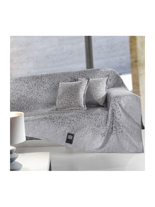Guy Laroche Zweisitzer-Sofa Überwurf 2 Seiten Matis 180x250cm Grey