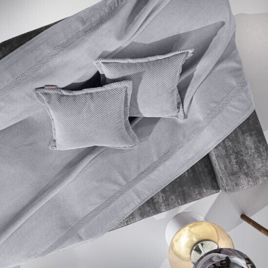 Guy Laroche Rubicon Four-Seater Sofa Throw 170x350cm Silver