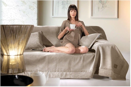 Guy Laroche Rubicon Armchair Throw 2 Sides 170x150cm Camel Guy Laroche Rubicon Armchair Throw 2 Sides 170x150cm Camel