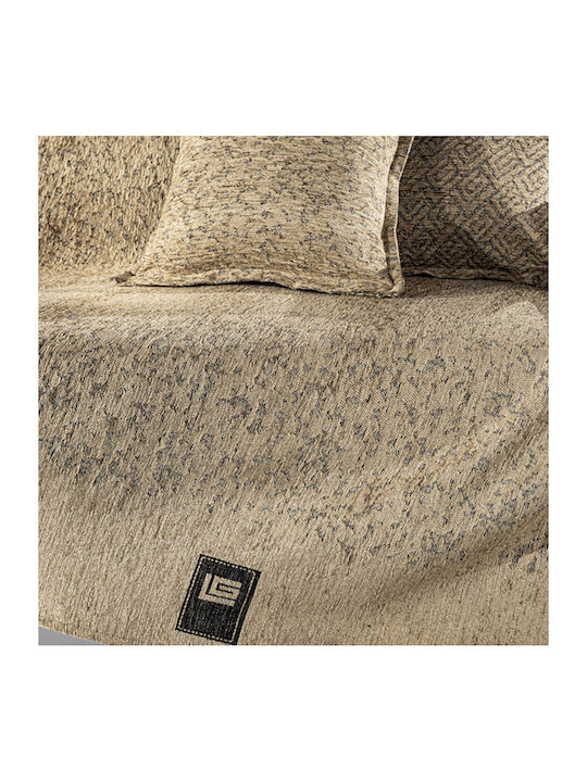 Guy Laroche Zweisitzer-Sofa Überwurf 2 Seiten Matis 180x250cm Beige