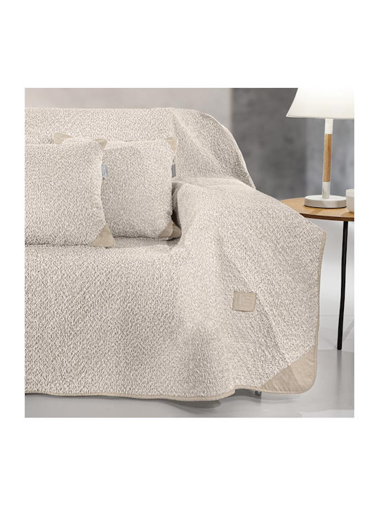 Guy Laroche Lama Three-Seater Sofa Throw Jacquard 170x300cm Beige