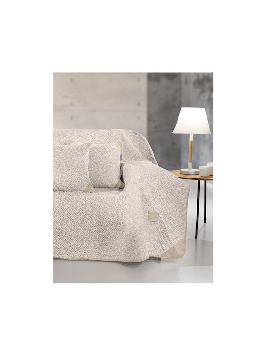 Guy Laroche Lama Three-Seater Sofa Throw Jacquard 170x300cm Beige