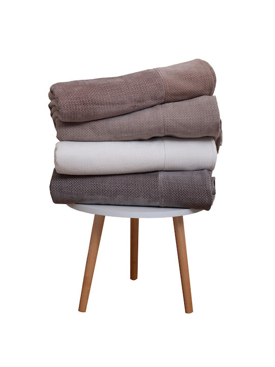 Viopros Throws Set 3 pcs Chenille Ecru