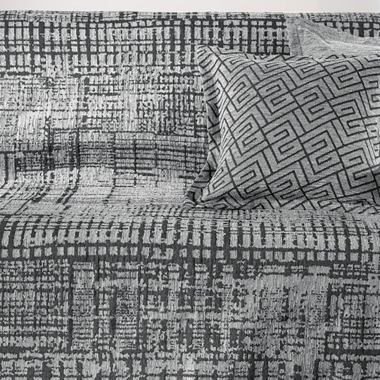 Guy Laroche Melbourne Three-Seater Sofa Throw Chenille 180x300cm Silver