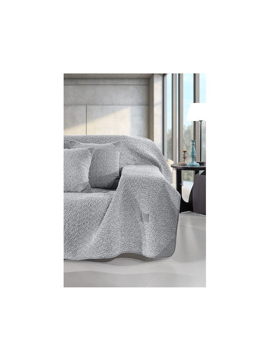 Guy Laroche Lama Three-Seater Sofa Throw Jacquard 170x300cm Silver