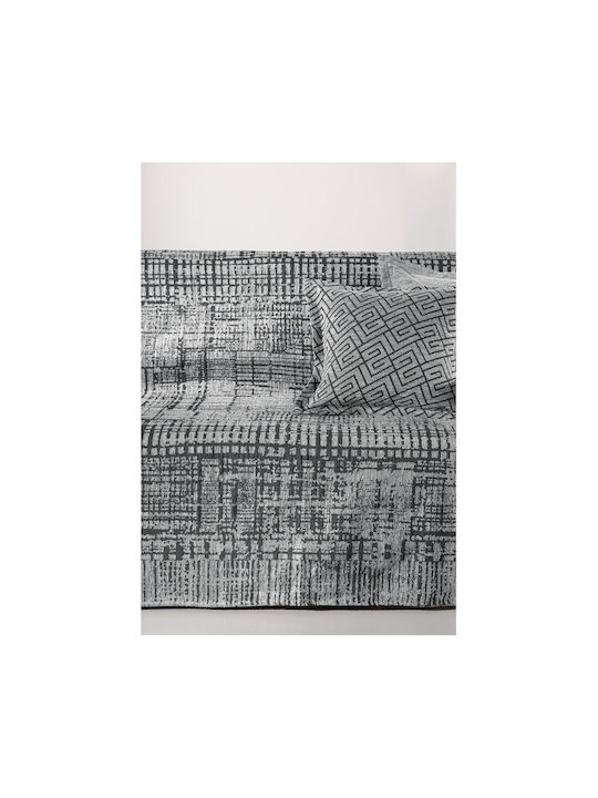 Guy Laroche Melbourne Dreisitzer-Sofa Wurf Chenille 180x300cm Silber