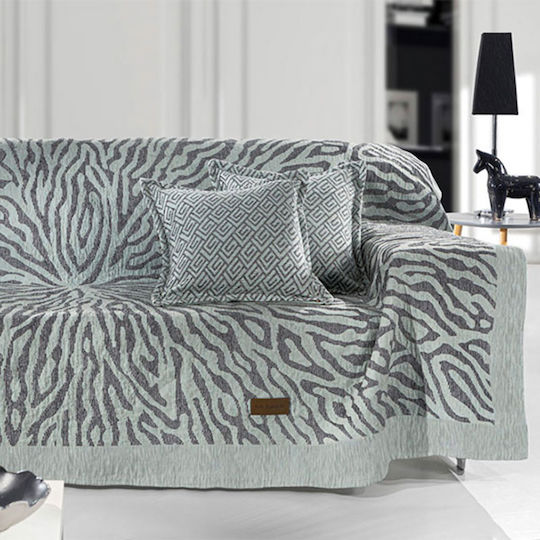 Guy Laroche Orion Sesselüberwurf Zwei Seiten Chenille 180x150cm Ocean