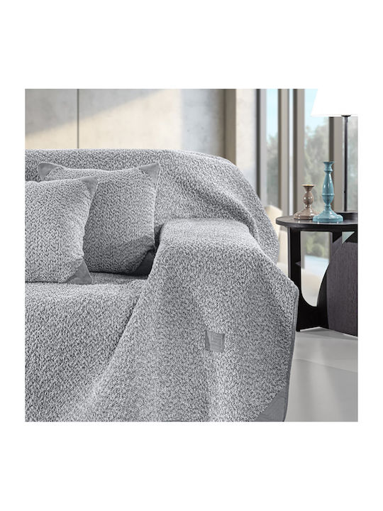 Guy Laroche Lama Ριχτάρι Πολυθρόνας Ζακάρ 170x150εκ. Silver 1133086224012
