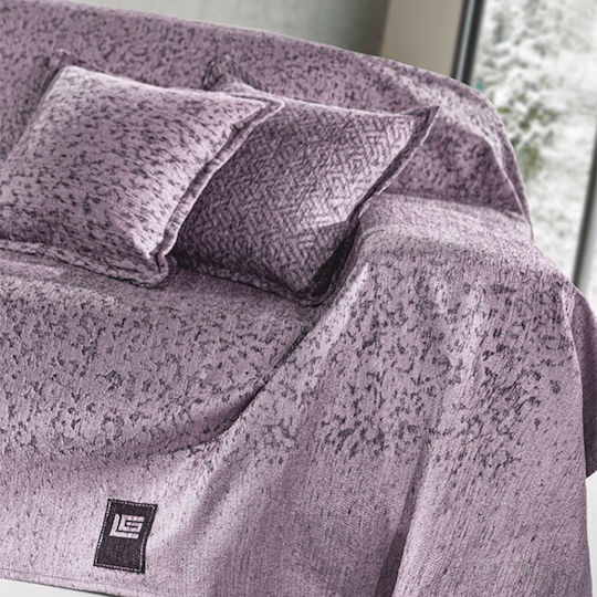 Guy Laroche Matis Ριχτάρι Διθέσιου Καναπέ Δύο 'Οψεων Chenille 180x250εκ. Purple