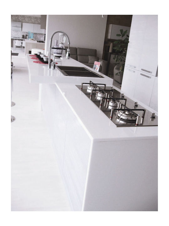 Vinci Stockholm Rectangular Glass Countertop White 56x34cm VL5634WGM