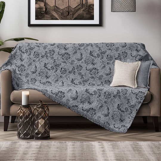 Beauty Home Σετ Ριχτάρια 2τμχ Chenille Σκούρο Γκρί