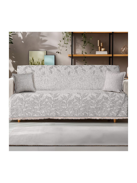 Beauty Home Throws Set 2 Pcs Chenille Ecru 8633SET2