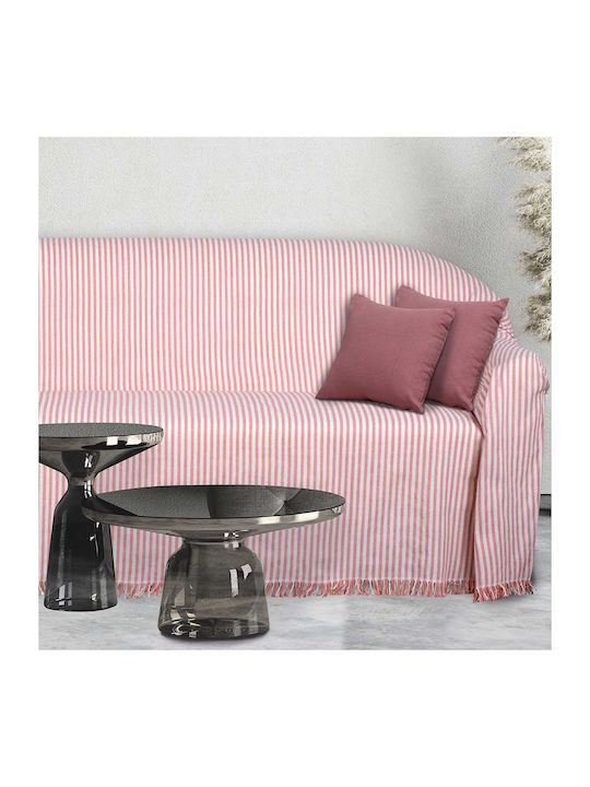 Das Home 0254 Sofa Throw 2 Seater Jacquard 180x250cm Ecru