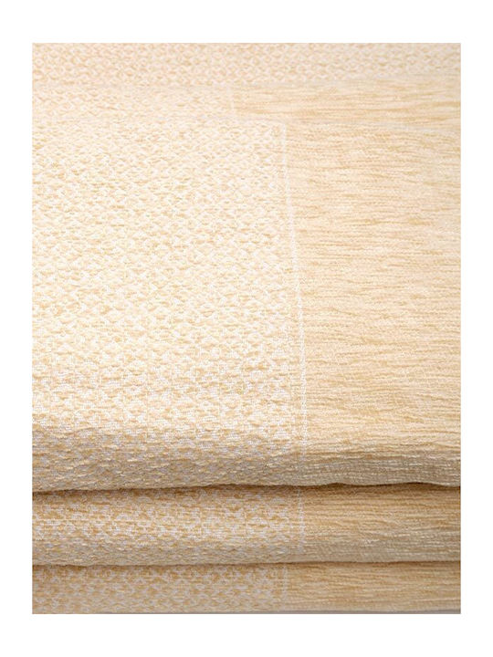 Sunshine Σετ Ριχτάρια 3τμχ Chenille Ecru