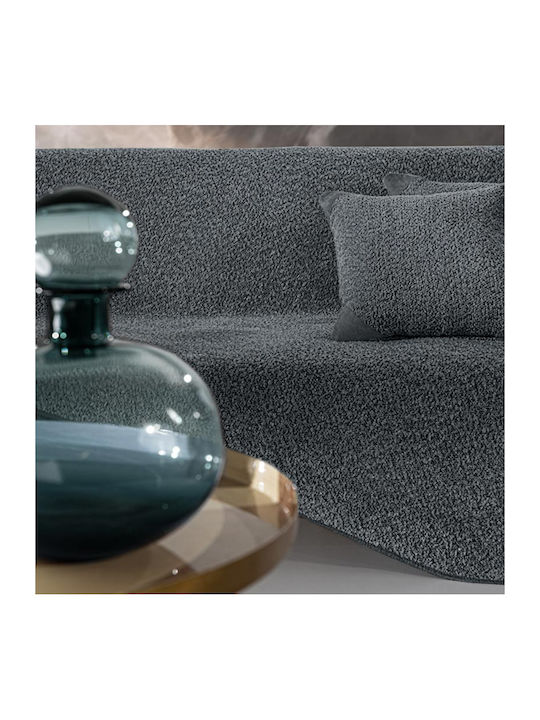 Guy Laroche Lama Decken & Couchdecken Zweisitzer-Sofa Überwurf Jacquard 170x250cm Anthrazit