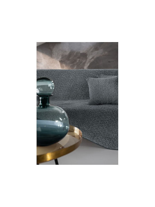 Guy Laroche Lama Decken & Couchdecken Zweisitzer-Sofa Überwurf Jacquard 170x250cm Anthrazit