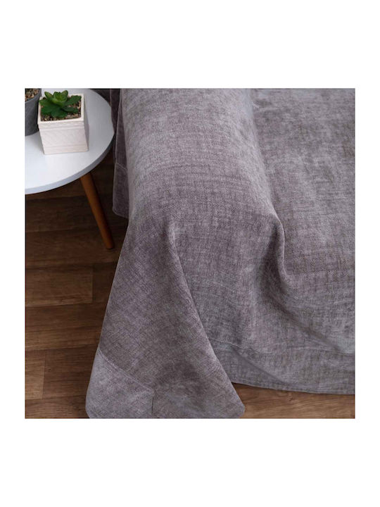 Viopros Σετ Ριχτάρια 3τμχ Chenille Γκρί