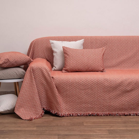 Viopros Ριχτάρι Πολυθρόνας Chenille 180x150εκ. Τερρακότα