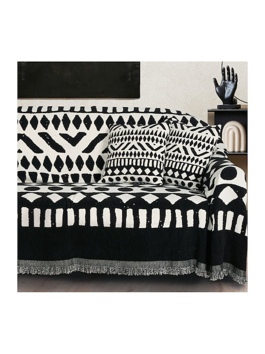 Das Home 0277 Ριχτάρι Διθέσιου Καναπέ Chenille 180x250εκ. Λευκό 420618250277