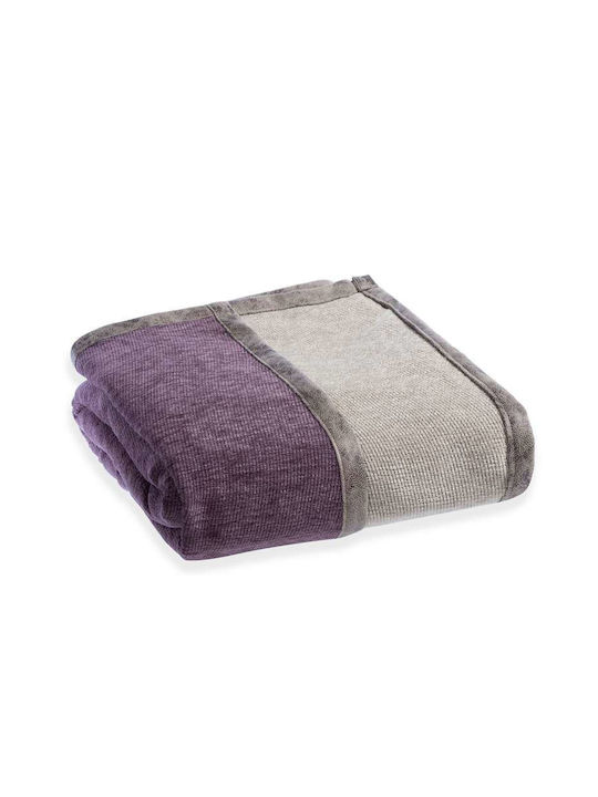 Nef-Nef Homeware New Tanger Three-Seater Sofa Throw 2 Sides Chenille 180x300cm L Grey Ecru