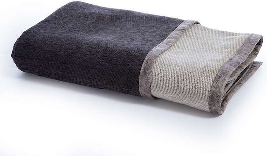 Nef-Nef Homeware New Tanger Ριχτάρι Τριθέσιου Καναπέ Δύο 'Οψεων Chenille 180x300εκ. L.grey/ecru