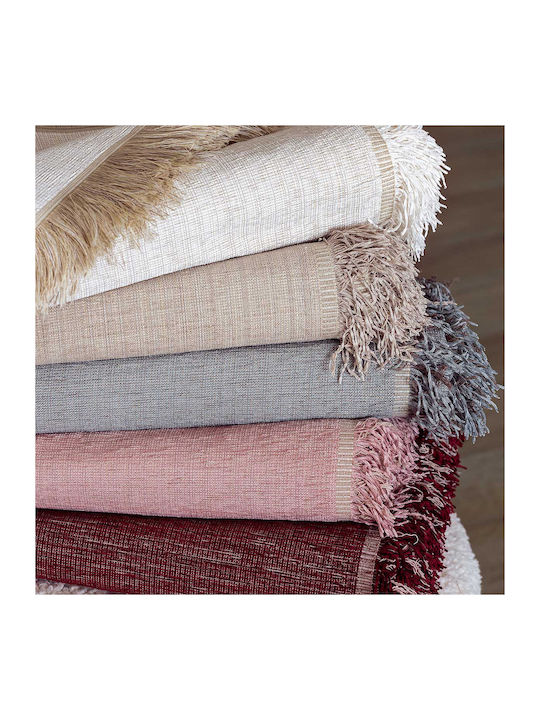 Palamaiki Tuna Ριχτάρι Πολυθρόνας Chenille 180x180εκ. Pink