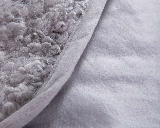 Nef-Nef Homeware Vanjel Sesselüberwurf Pelzartig 150x180cm Silber