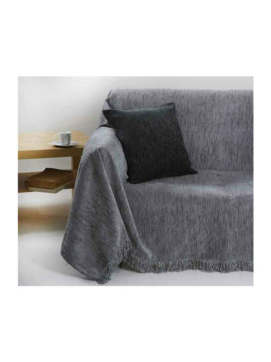 Anna Riska 1300 Ριχτάρι Πολυθρόνας Chenille 150x180εκ. Light Grey 414216