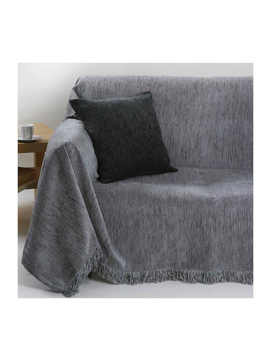 Anna Riska 1300 Ριχτάρι Πολυθρόνας Chenille 150x180εκ. Light Grey 414216