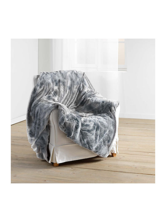 Douceur d'Intérieur Antartic Ριχτάρι Πολυθρόνας Γούνινο 180x220εκ. Grey