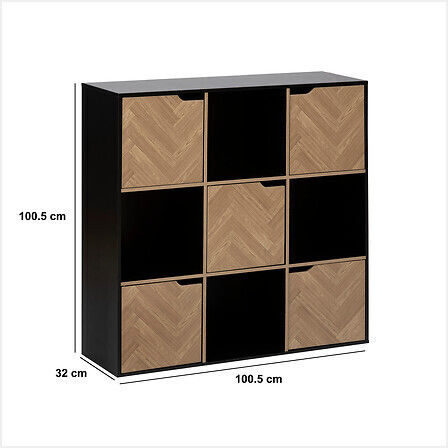 Βιβλιοθήκη Simply Smart Μαύρη 100.5x32x100.5εκ. 193653 Βιβλιοθήκη Simply Smart Μαύρη 100.5x32x100.5εκ. 193653