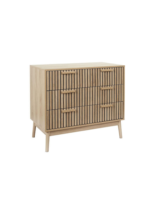Wooden Chest of Drawers with 3 Drawers 90x49x79cm