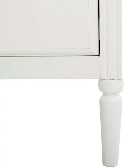 Bedroom Chest of Drawers Wooden Komoda Solen With 4 Drawers White 80x40x85.5cm