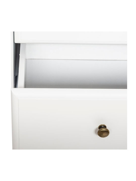 Bedroom Chest of Drawers Wooden Komoda Solen With 4 Drawers White 80x40x85.5cm