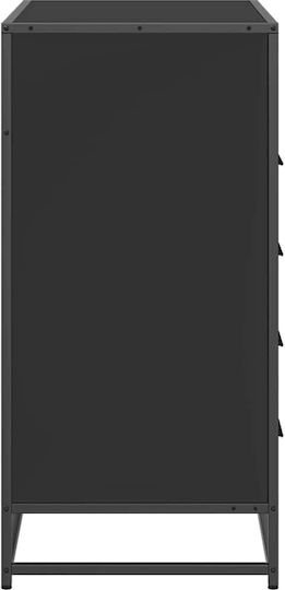 Wooden Chest of Drawers Black 70x41x70cm